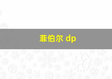 菲伯尔 dp